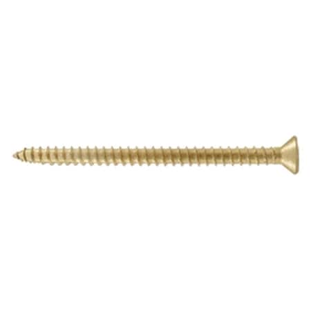 Dendesigns 2.5 in. Wood Screw No. 9, Satin Brass, Steel DE2667230